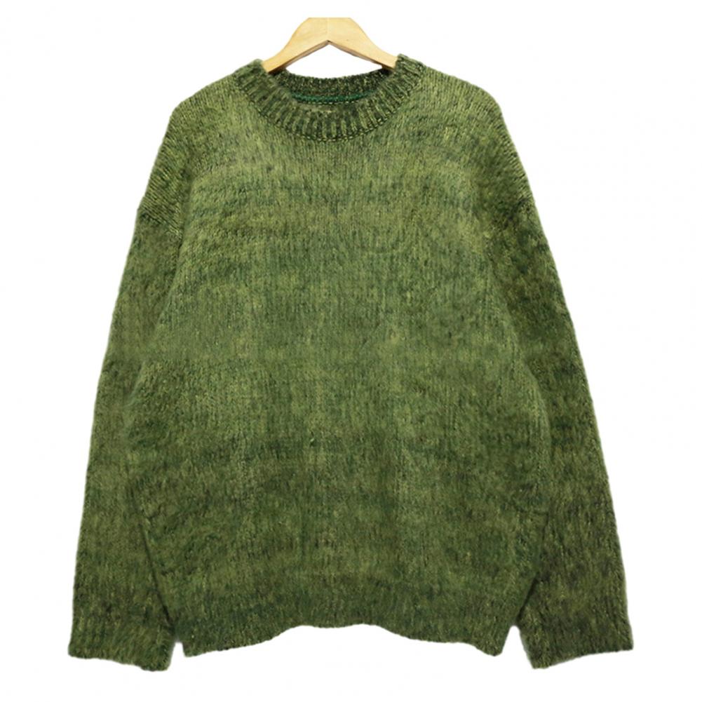 Thick Knitted Retro Round Neck Pullover Sweater for Men | Streetwear