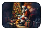 Corgi and Santa Claus Dish Drying Mat
