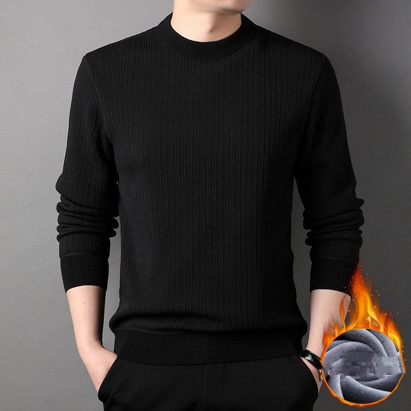 Men's Winter Plush Pullover Sweater