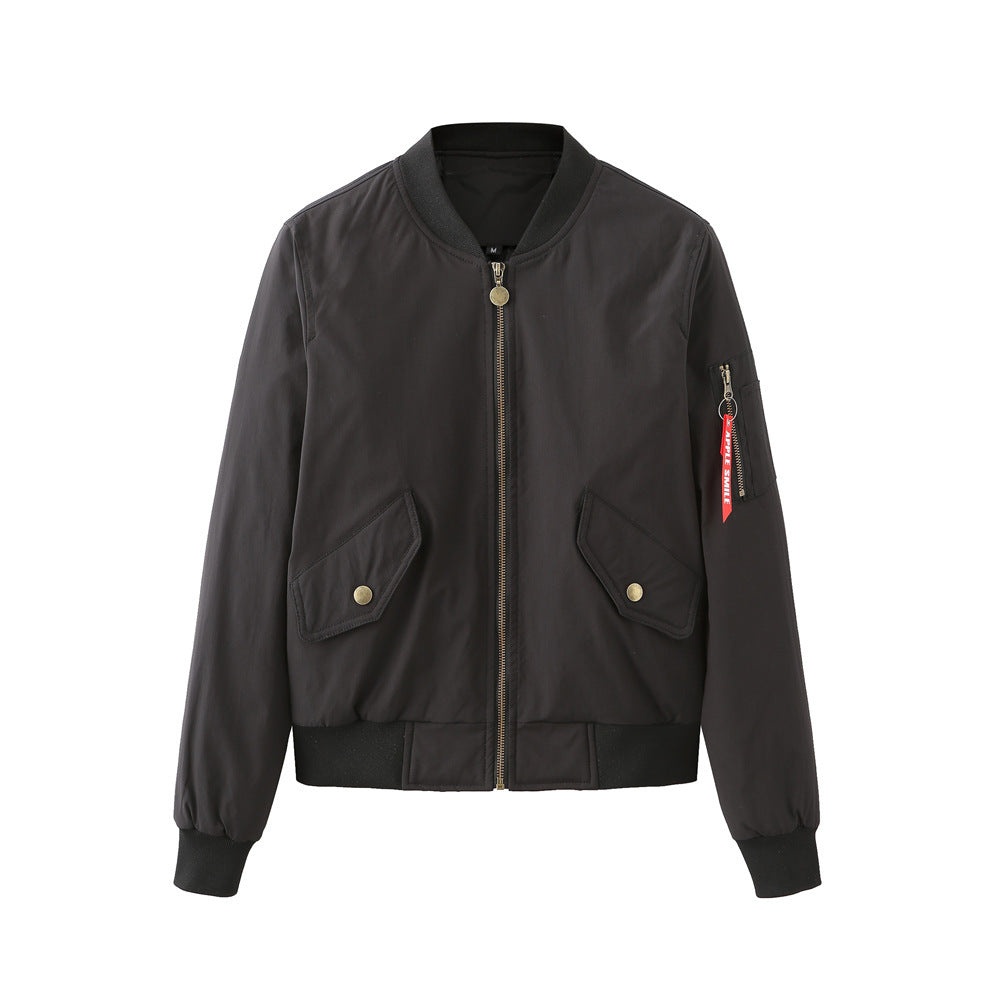Women's Baseball Bomber Jacket for Spring & Autumn