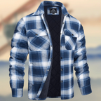 Long Sleeve Thick Checks Men's Jacket