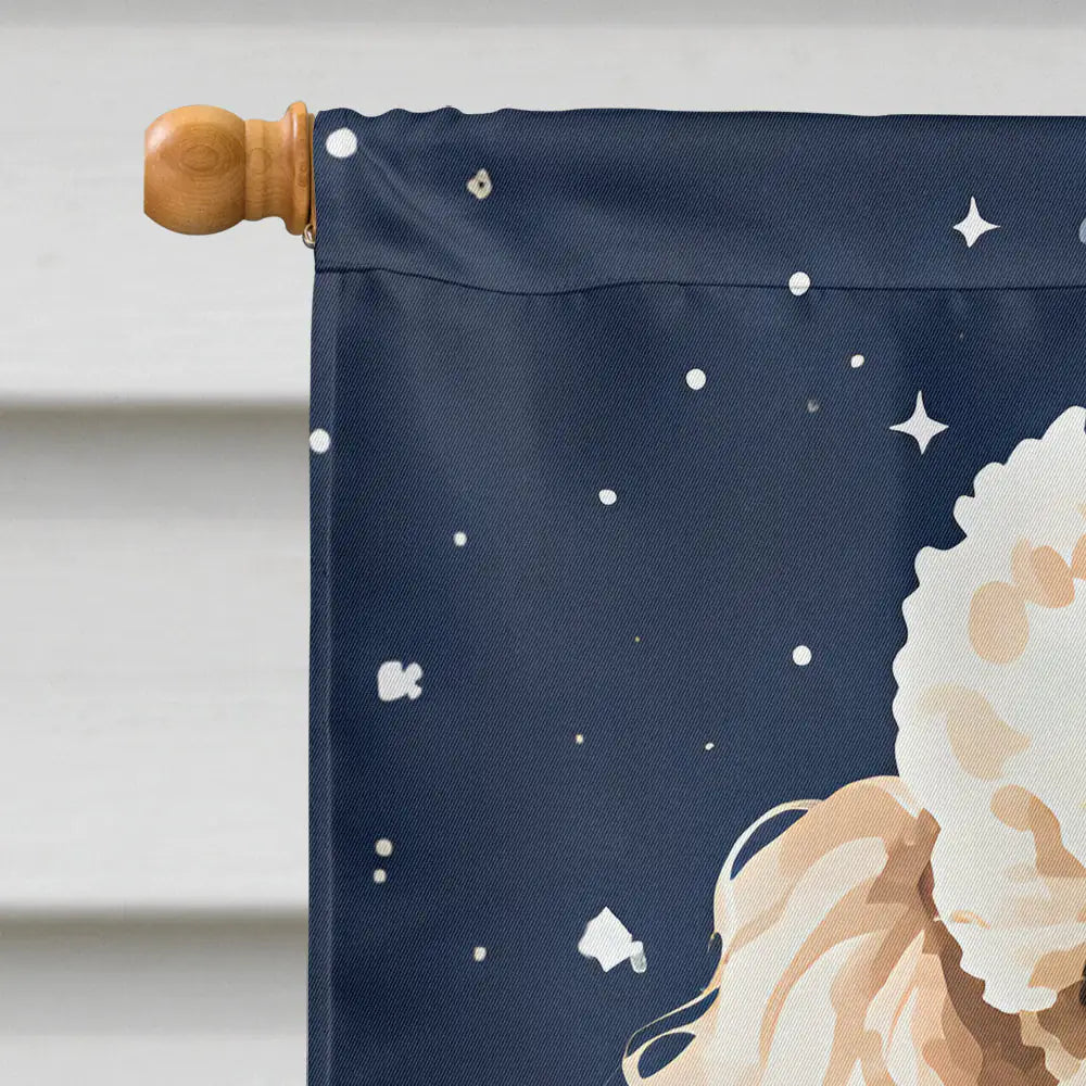 Poodle Christmas House Flag