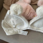 Girls Cartoon Bear Bra & Underwear Set