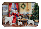 Samoyed Christmas Cookies Dish Drying Mat