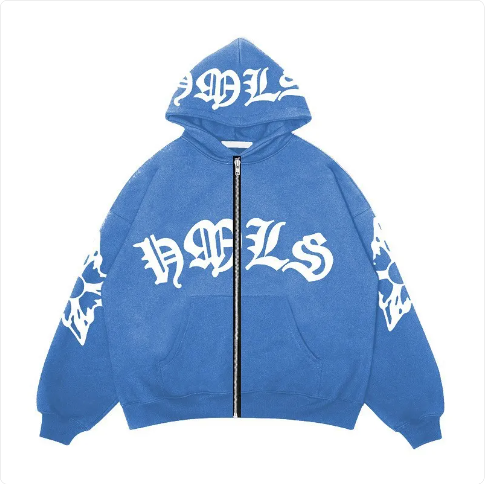 Gothic Letter Print Hoodie | Streetwear