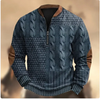 Men's 3D Printed Half-Zip Sweater