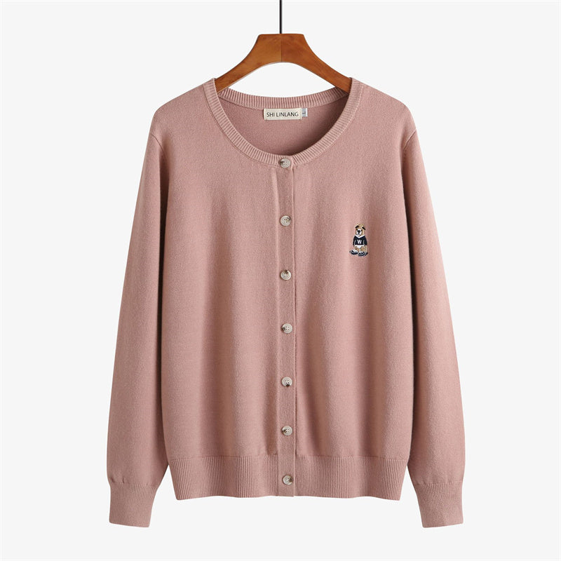 Oversized Women's Knitted V-neck Cardigan Jacket