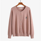 Oversized Women's Knitted V-neck Cardigan Jacket