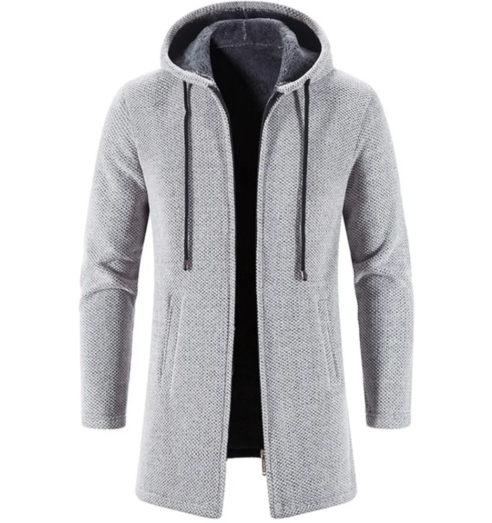Men's All-Season Fleece-Lined Trend Cardigan – Versatile and Stylish