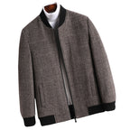 Casual Young British School Plaid Woolen Jacket