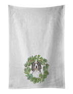English Springer Spaniel Tricolor Christmas Wreath Kitchen Towel Set of 2
