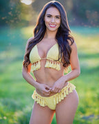 Handmade Crochet Bikini Set with Fringe for Export