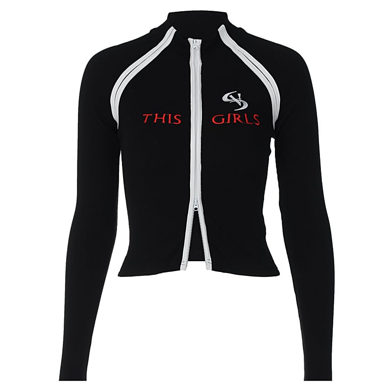Vintage Stand Collar Zipper Cardigan for Women