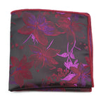 Men's Floral 25CM Polyester Handkerchief Scarf Set