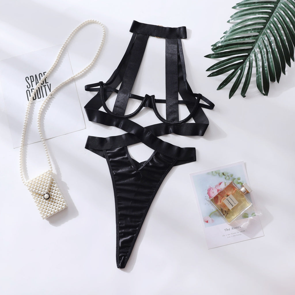 Strappy Backless Halter Bodysuit
