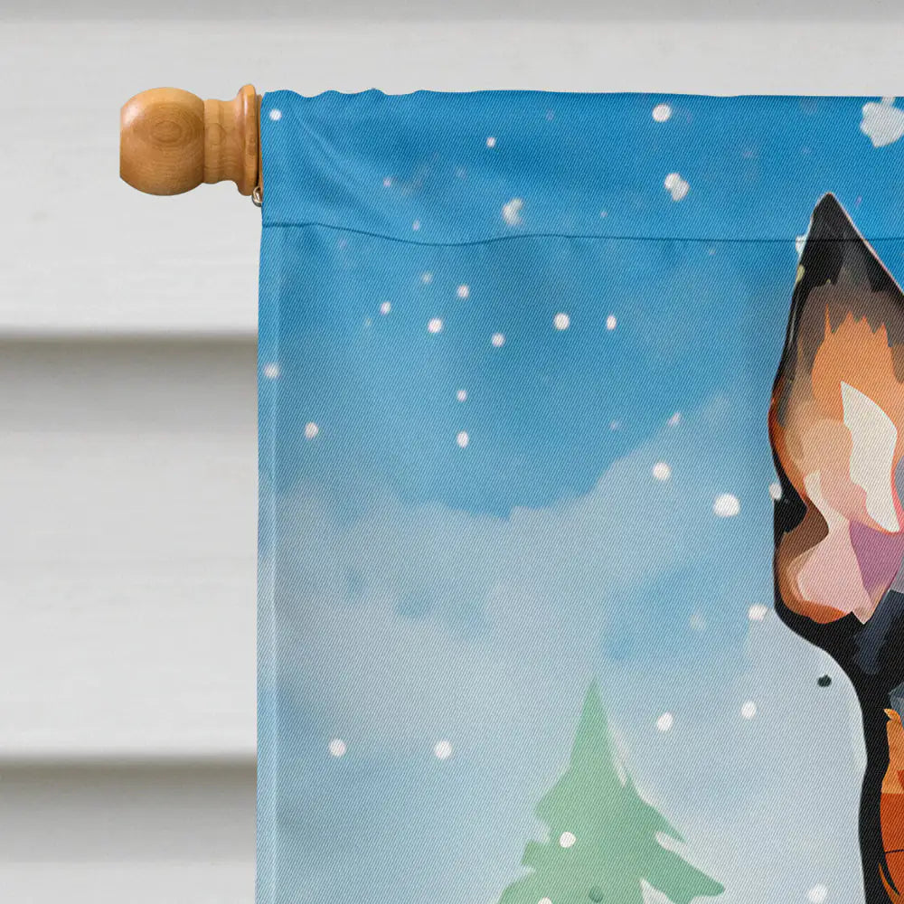 Miniature Pinscher Christmas House Flag