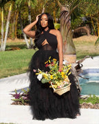 Evening Court Corset Dress in Net Yarn