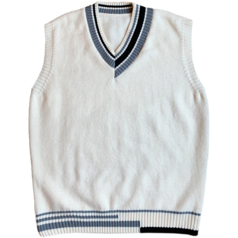 2023 Men's Loose Knit Sweater Vest - Korean Fashion