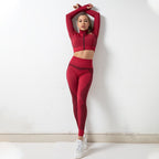 Seamless Jacket Zipper Suit for Fitness Yoga Wear