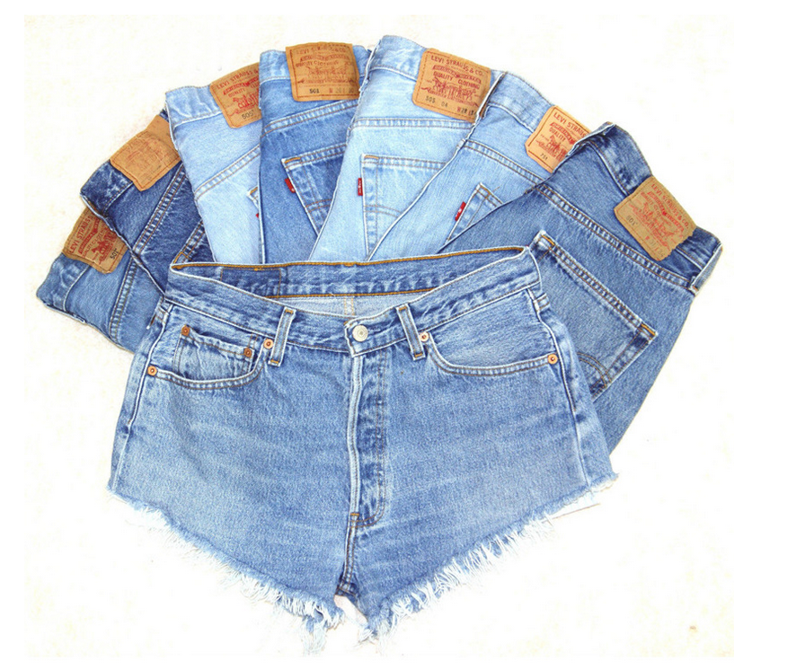 High-Waisted Frayed Denim Street Style Shorts for Women
