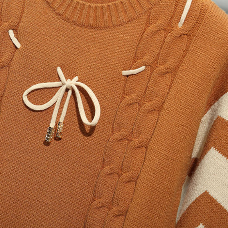 Kawaii Knitwear Sweater with Lantern Sleeves for Women