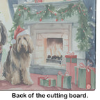Otterhound Cozy Christmas Glass Cutting Board