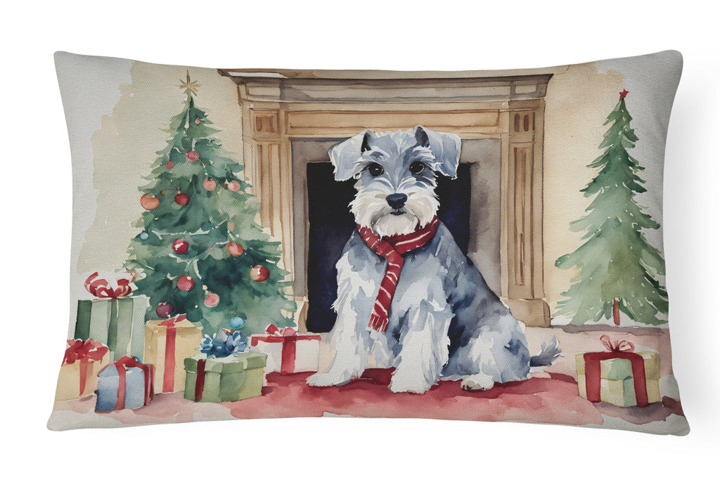Schnauzer Christmas Throw Pillow