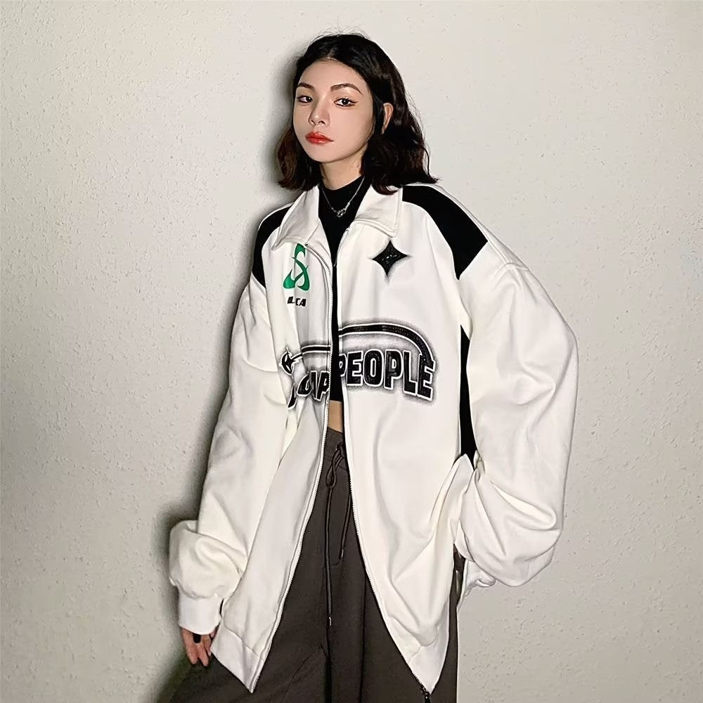 American Casual Zipper Sweater Sports Jacket