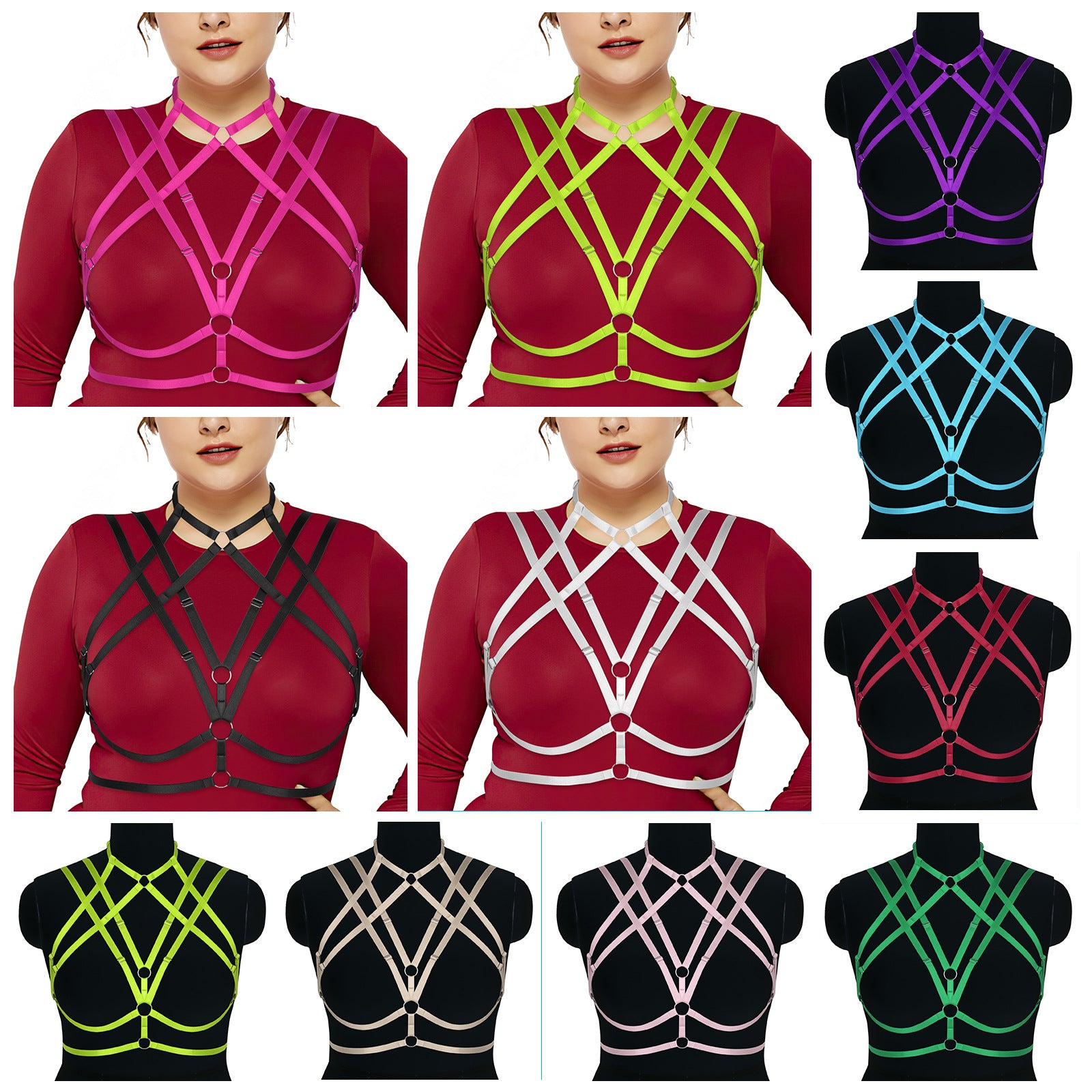 Lace-Up Bralette Top for Plus Size Women