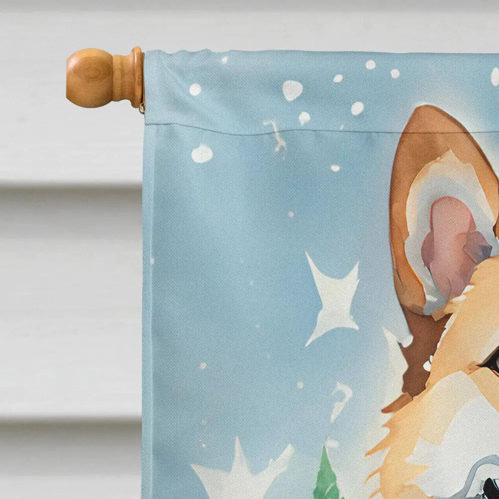 Norwegian Buhund Christmas House Flag