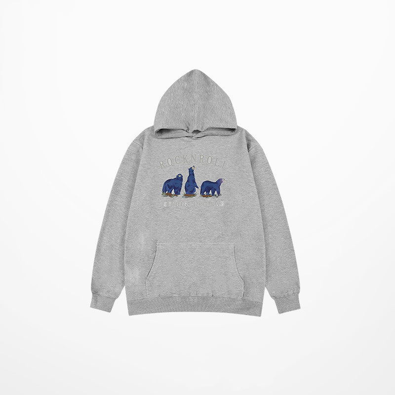 Retro Loose Plush American Hoodie | Streetwear