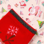 Cotton Christmas Socks with Santa, Reindeer, and Snowman
