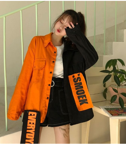 Harajuku Bomber Jacket for Women - Cool Red Streetwear