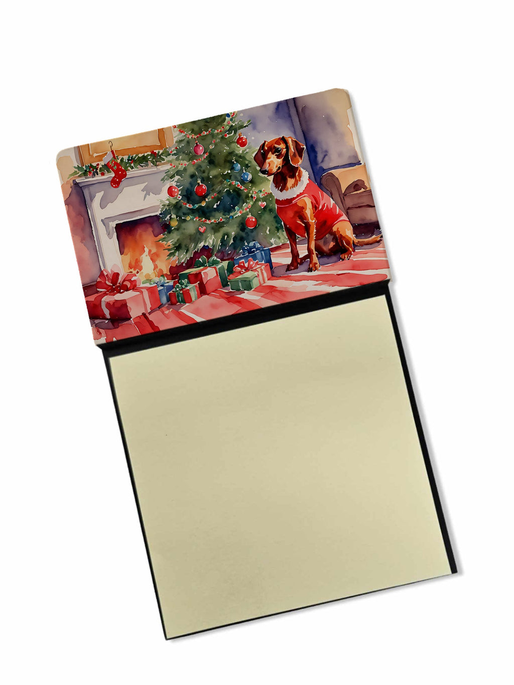 Dachshund Cozy Christmas Sticky Note Holder