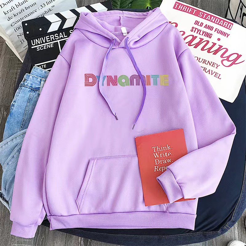 Loose Women's Hoodie with Letter Print Design | Streetwear