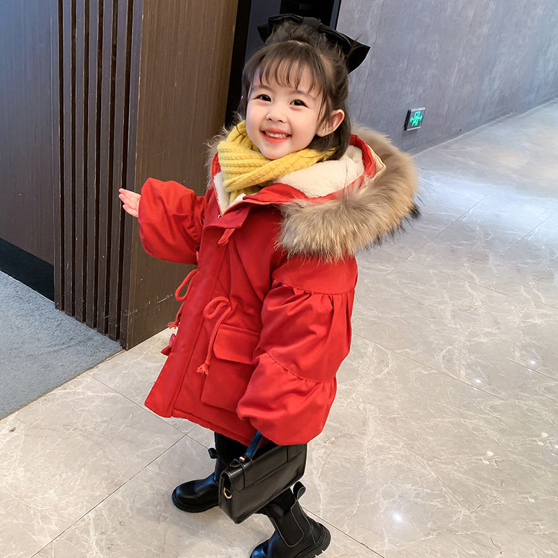Children's Mid-Length Western-Style Cotton Jacket