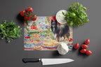 Belgian Sheepdog Christmas Cookies Glass Cutting Board