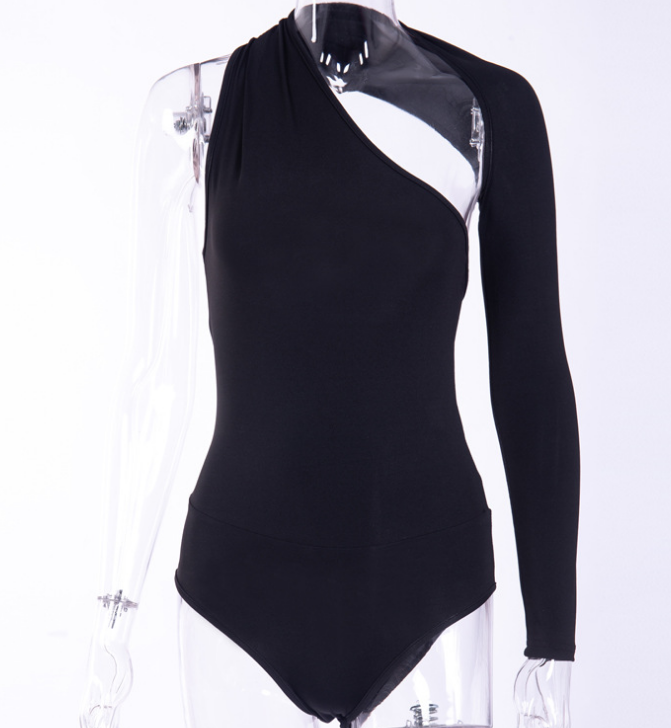 Milk Silk One-Shoulder Bodysuit Top