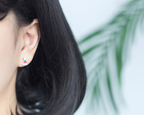 Silver Christmas Tree Earrings for Women E4315