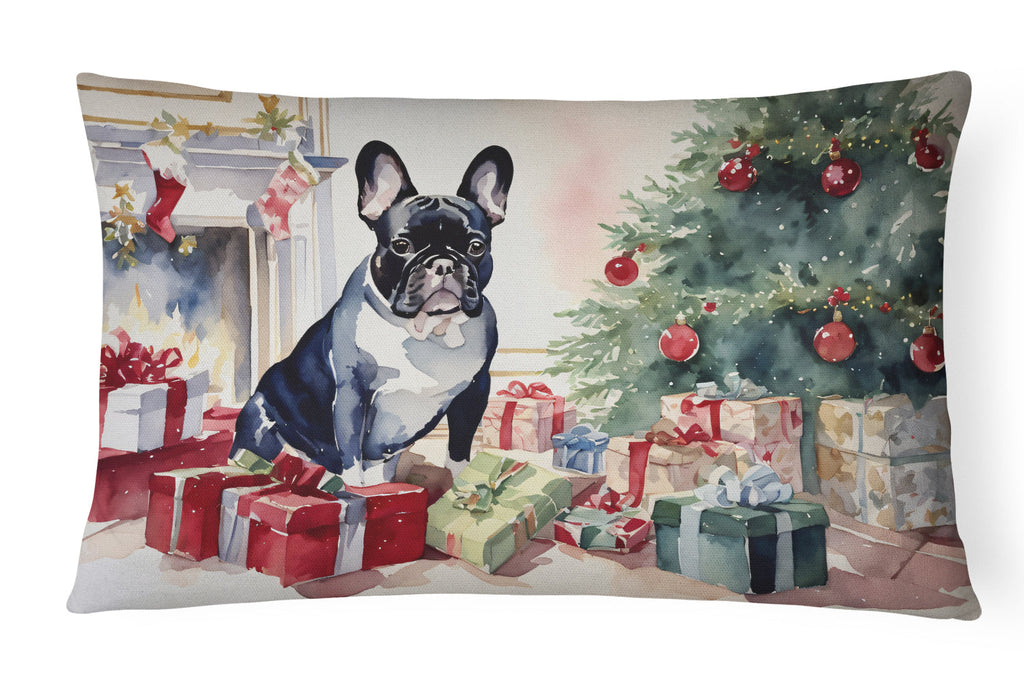 French Bulldog Cozy Christmas Throw Pillow