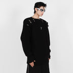 Men's Metal Irregular Knit Sweater