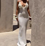 Women's 3D Floral Camisole Maxi Dress