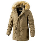 Detachable Leisure Washed-out Men's Coat Winter Jacket