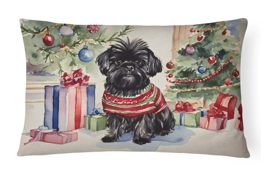 Affenpinscher Christmas Throw Pillow