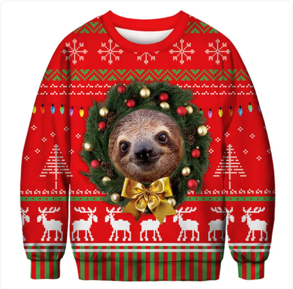 Christmas Print Crew Neck Sweatshirt | Streetwear | Faith Streetwear