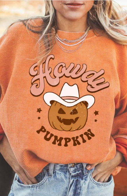 Halloween Pumpkin Head Sweater Women's Loose Round Neck Pullover | Streetwear