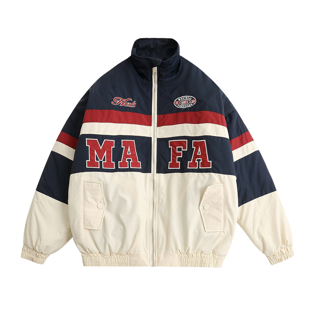 National Fashion Contrast Color Embroidery Jacket