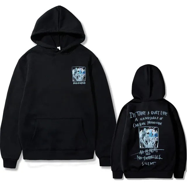 Radiohead "No Surprises" Album Print Oversized Hoodie | Streetwear