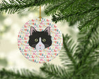 Siberian Forest Cat Christmas Ceramic Ornament