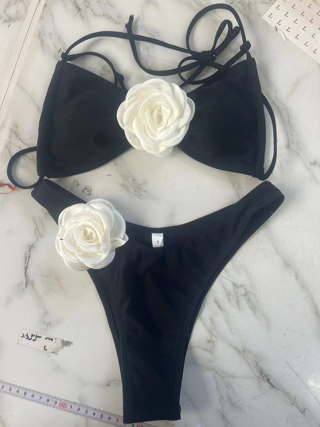 New Amazon Cross-Border Sexy 3D Floral Bikini Set